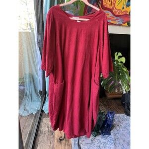 Diverse Italia Corduroy Dress Burgandy Red One Size Fits M to XXXL BNWT